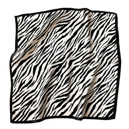 Silk scarf striped pattern small scarf fashion elegant ornament neckerchief