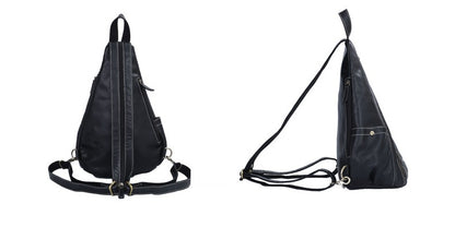 Men's bust bag, genuine cowhide leather, retro casual, unique, multifunctional, crossbody bag for men 