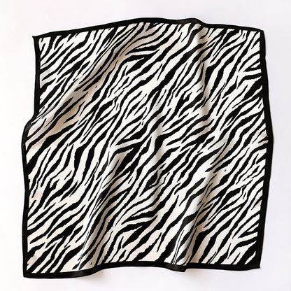 Silk scarf striped pattern small scarf fashion elegant ornament neckerchief