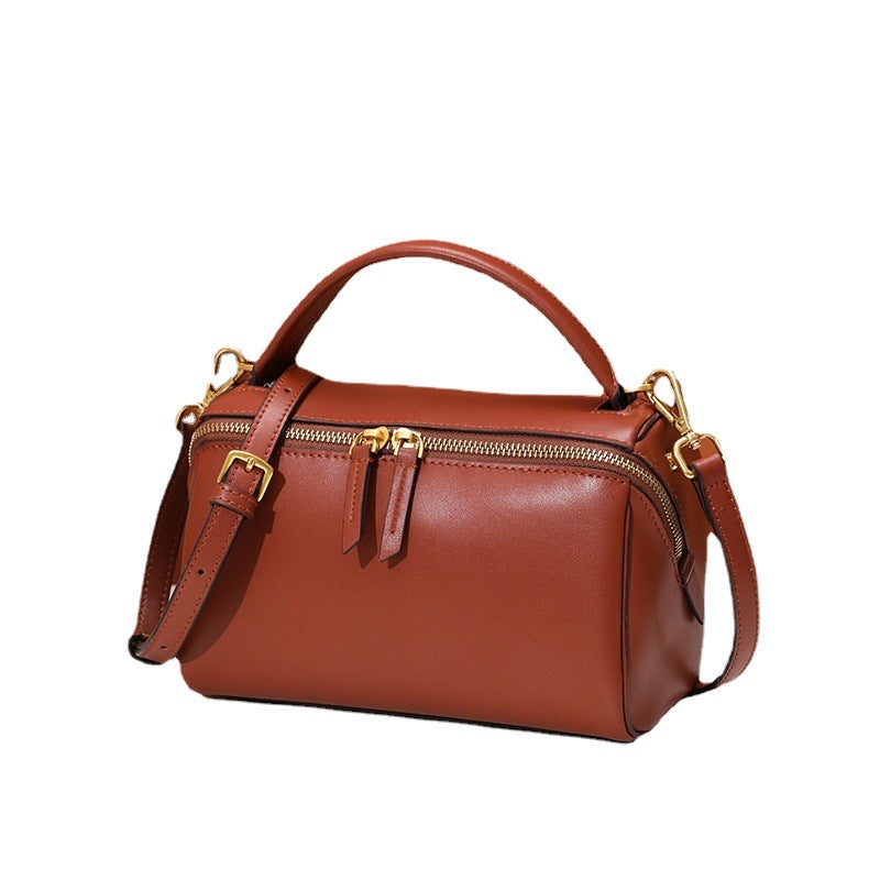 Genuine leather women's handbag Boston bag Cowhide ladies crossbody bag Handbag.bag