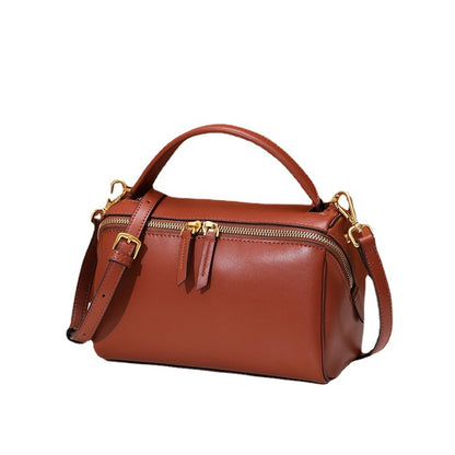 Genuine leather women's handbag Boston bag Cowhide ladies crossbody bag Handbag.bag
