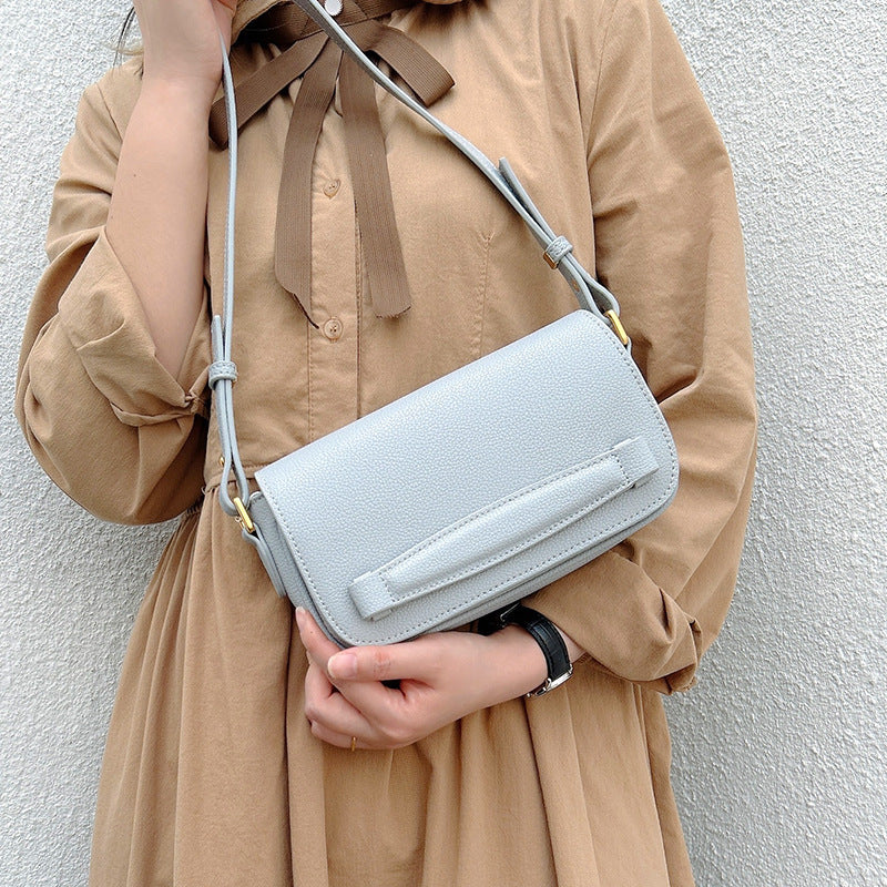 Women's bag Genuine leather armpit bag Luxury crossbody bag Cowhide square bag Single Shoulder bag that goes with anything.Pochette