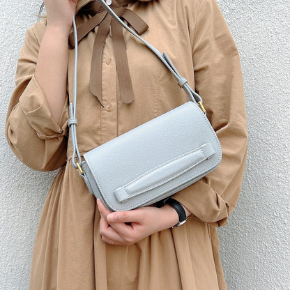 Women's bag Genuine leather armpit bag Luxury crossbody bag Cowhide square bag Single Shoulder bag that goes with anything.Pochette