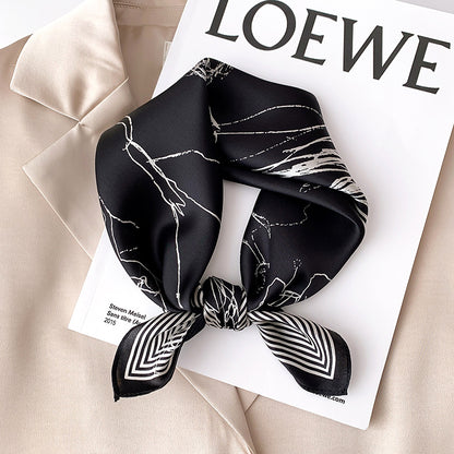 Silk scarf women fashion small scarf sheer decoration warm scarf temperament elegant