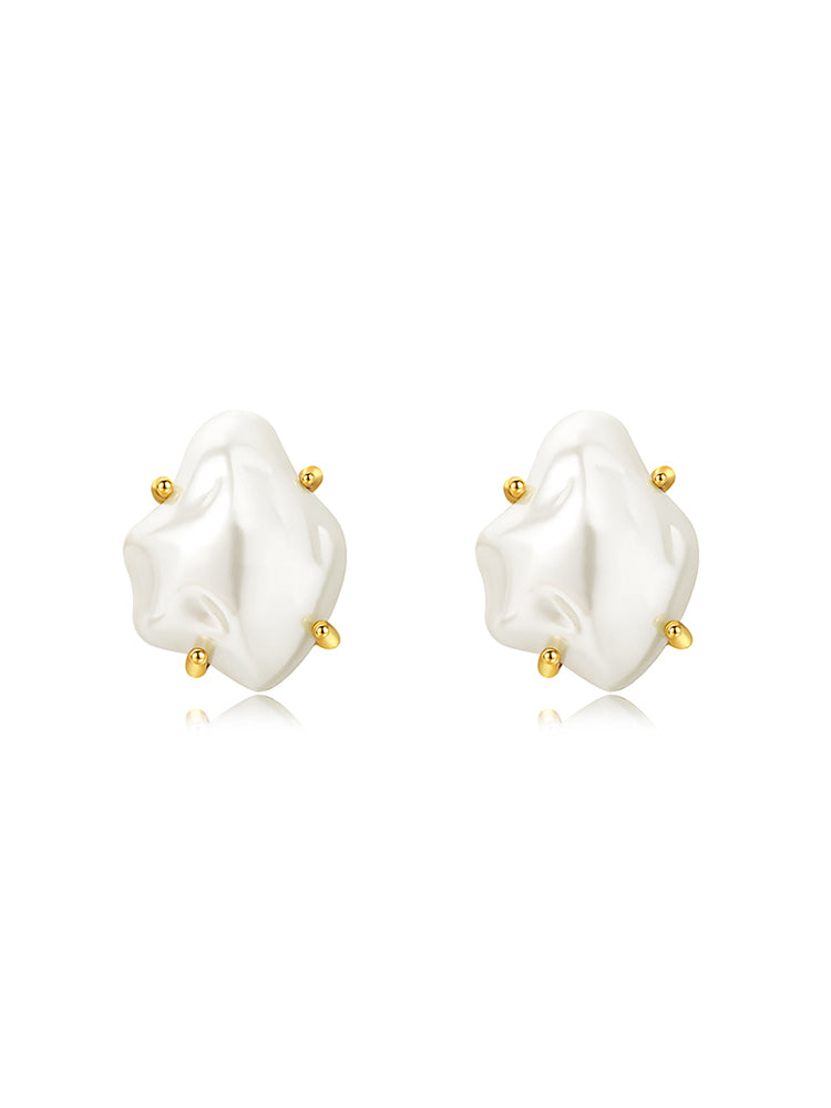 CE Irregular Baroque Pearl Earrings Women's Luxury Earrings Luxurious Retro Temperament Earrings
