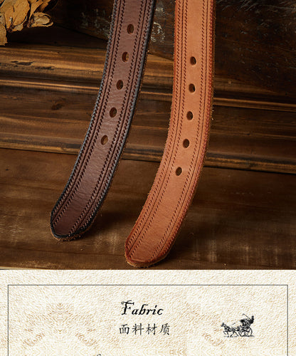 Men's Belt Handmade Fashion Casual Stainless Steel Needle Buckle Men's Belt 