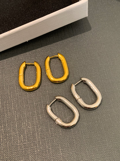 CE metal U-shaped earrings for ladies minor design sense luxury simple temperament luxury earrings