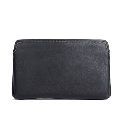 Men's Clutch Bag Genuine Cowhide Leather Practical Retro Casual Men Bag 