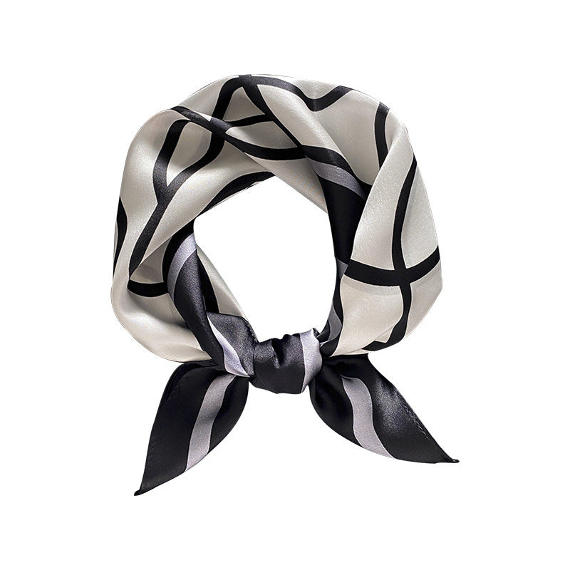 Silk scarf print pattern small scarf fashion matching temperament neckerchief 