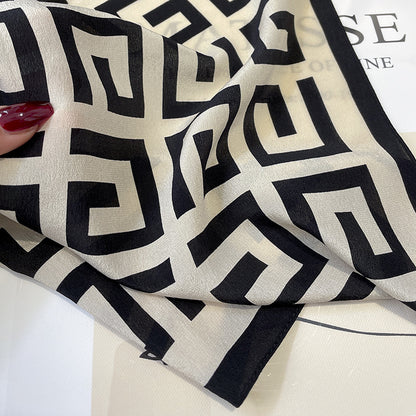 Silk scarf pattern mother pattern fashion elegant temperament silk scarf and neckerchief