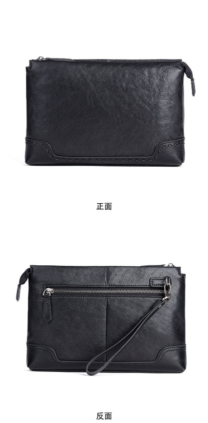 Men's clutch bag cowhide genuine leather casual retro male handbag 