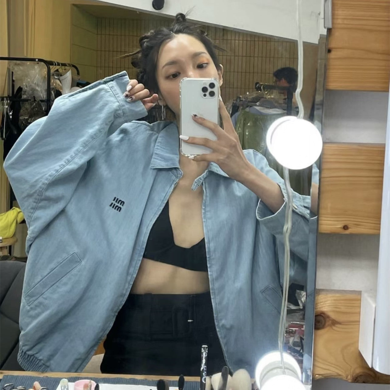 MIUMIU長袖ジャケット クールカジュアル  女性おしゃれ上着 SY0364
