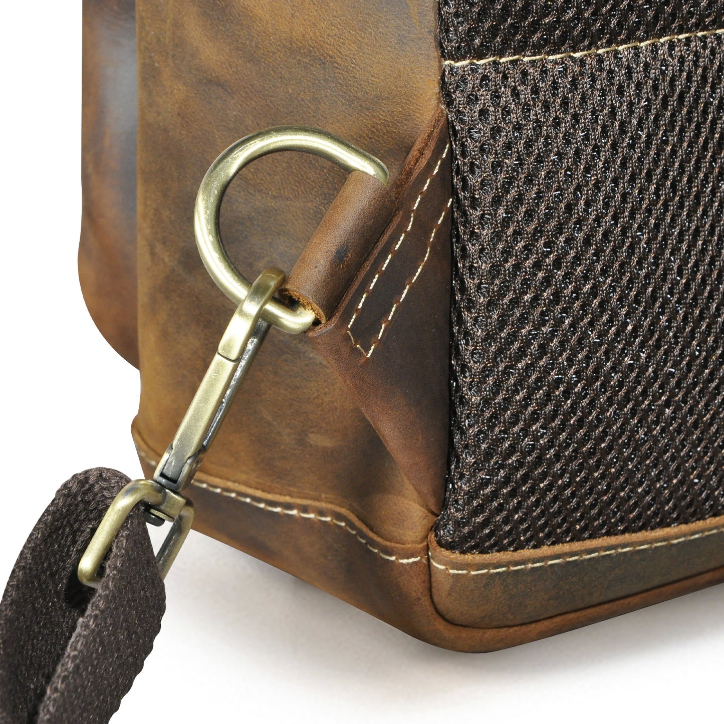 Men's Backpack Cowhide Genuine Leather Versatile Retro Outdoor Fashion Men's Bust Bag 