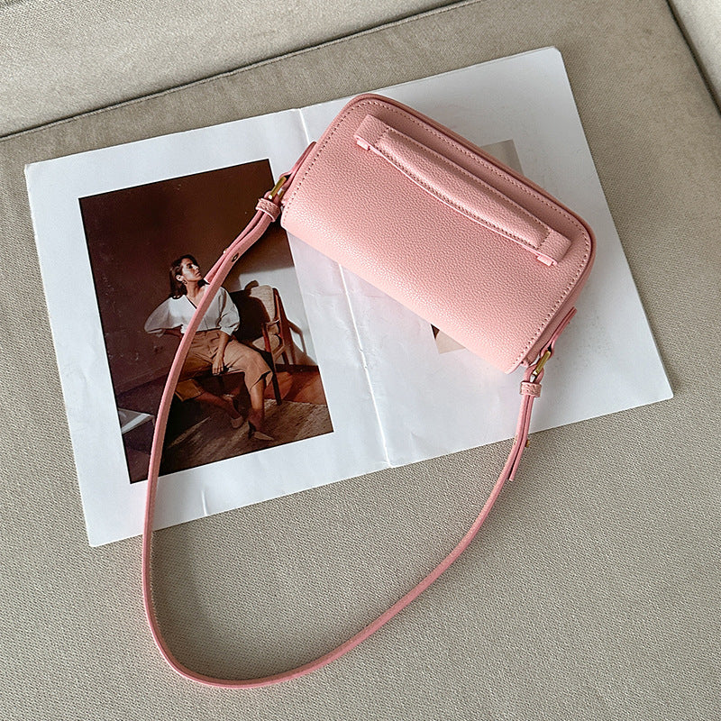 Women's bag Genuine leather armpit bag Luxury crossbody bag Cowhide square bag Single Shoulder bag that goes with anything.Pochette