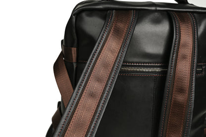 Men's backpack cowhide genuine leather retro casual business travel bag for men computer bag 