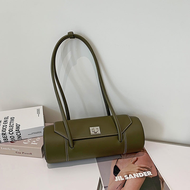 Genuine leather baguette bag luxury armpit bag handbag trend fashionable shoulder bag women