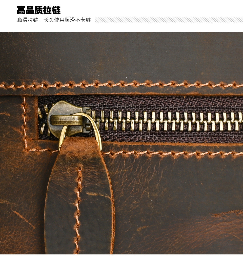 Men's backpack cowhide genuine leather retro casual computer bag for men 