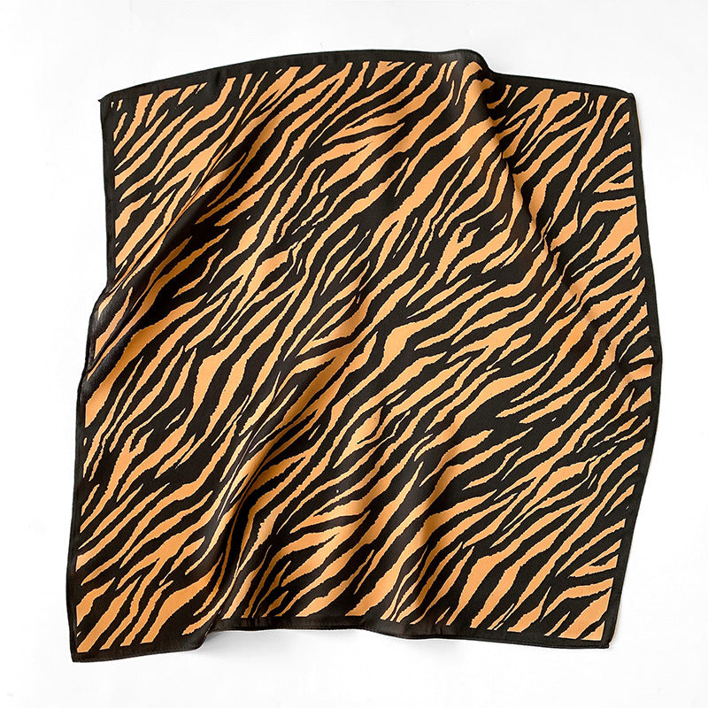 Silk scarf striped pattern small scarf fashion elegant ornament neckerchief