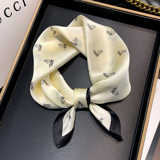 Silk scarf profession printed pattern neckerchief thin fashion sunscreen temperament ladies scarf