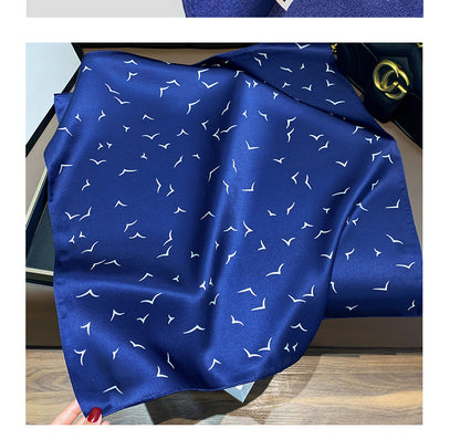 Silk scarf printed pattern elegant temperament neckerchief ladies scarf high quality