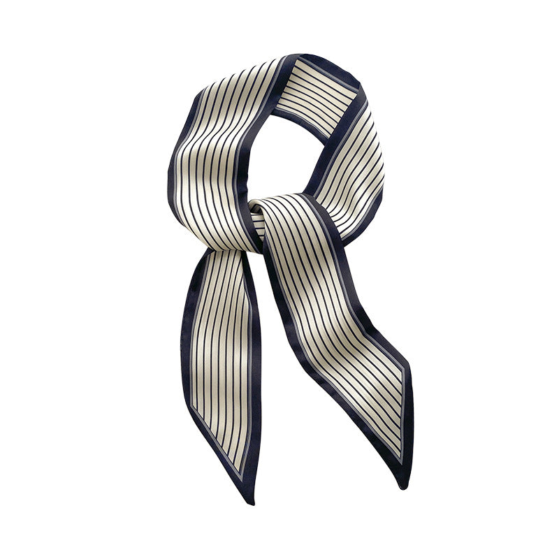 Scarf slim long striped double neckerchief fashion muffler temperament hood