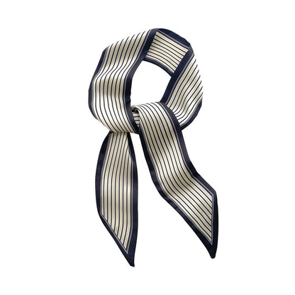 Scarf slim long striped double neckerchief fashion muffler temperament hood