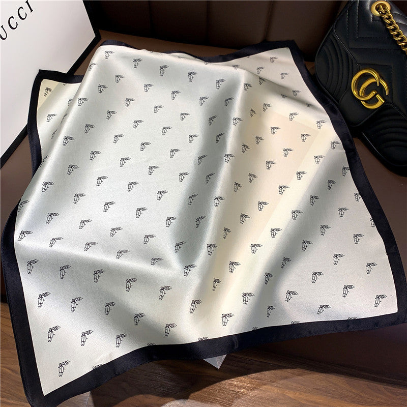 Silk scarf profession printed pattern neckerchief thin fashion sunscreen temperament ladies scarf