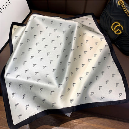 Silk scarf profession printed pattern neckerchief thin fashion sunscreen temperament ladies scarf