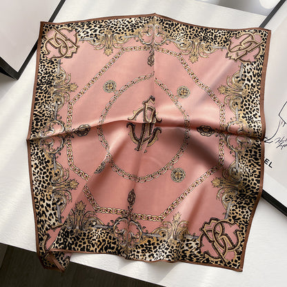 Silk scarf print pattern Thin scarf and blazer Shirt A temperamental scarf that goes with anything