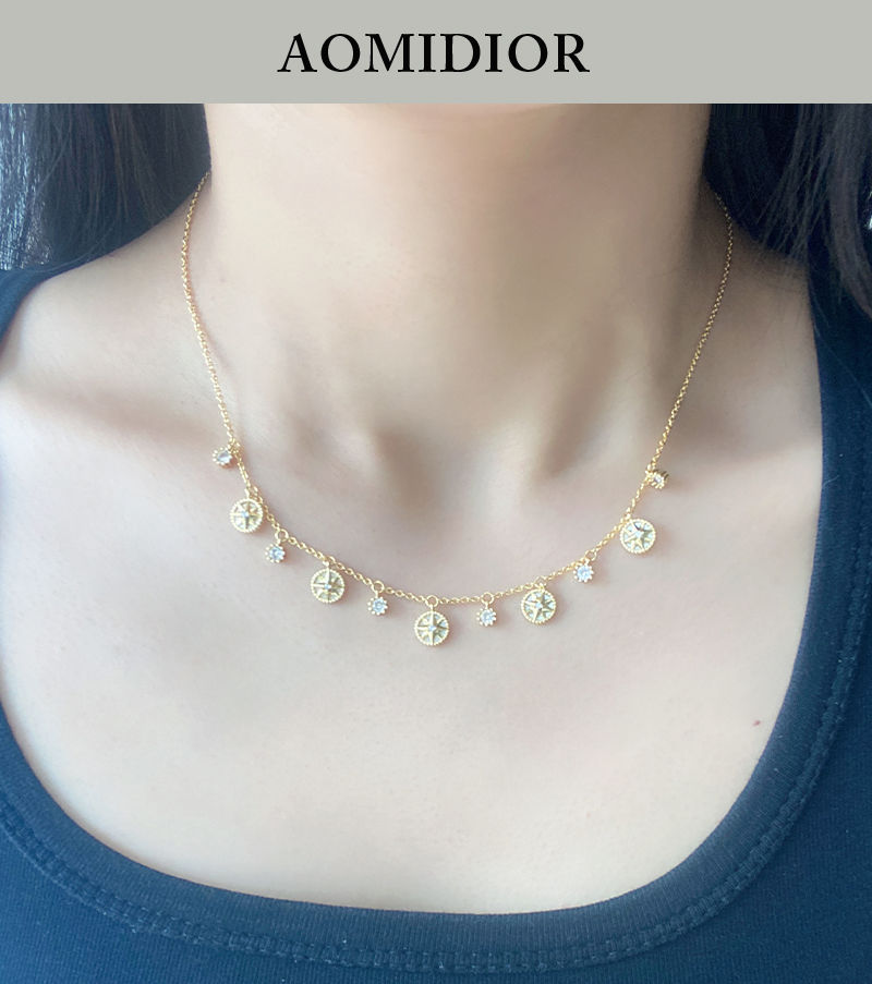 AOMIDIOR 女性ネックレス  気質 精緻 レディーファッション高級感鎖骨チェーン
