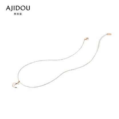 AJIDOUきらきら星月彩貝ネックレスシンプル気質個性鎖骨チェーン贈り物