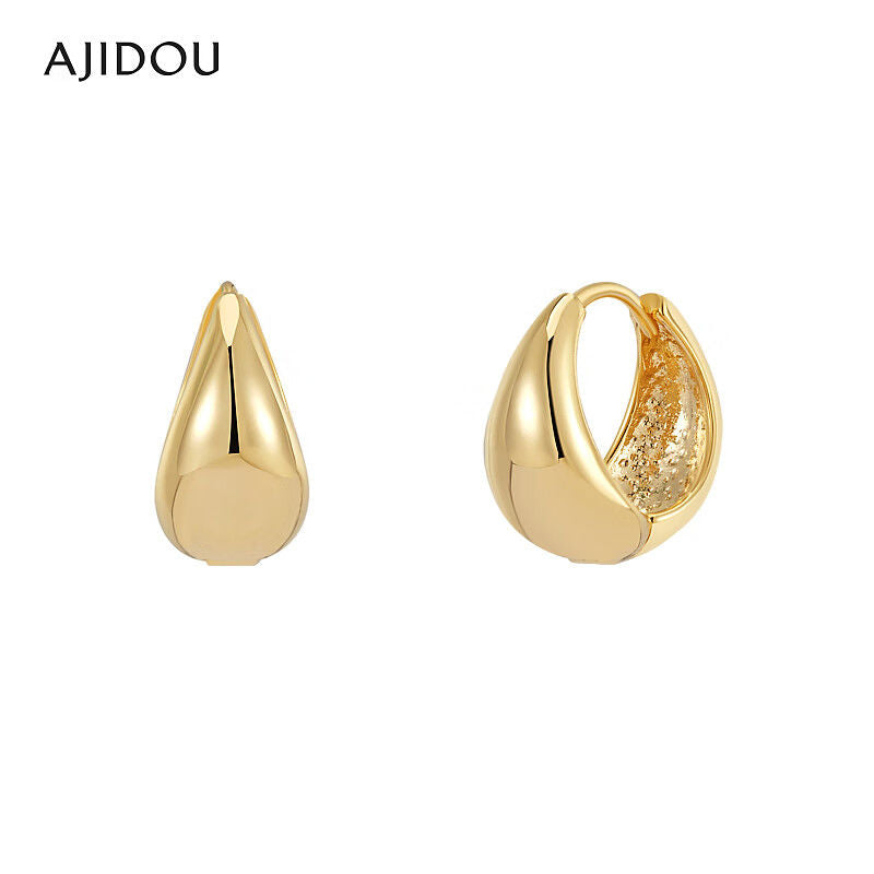 AJIDOUコンパクトシンプルスタイリッシュなリングイヤリング贅沢アクセサリープレゼント