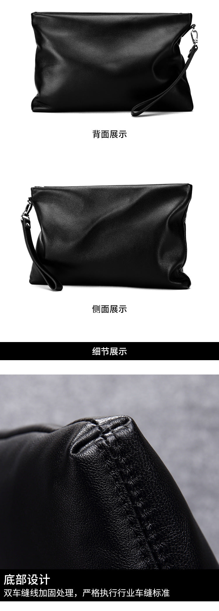 Men's handbag Genuine leather cowhide large capacity high quality men's bag 