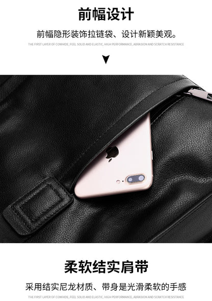 Men's handbag genuine leather cowhide computer bag business large capacity briefcase 