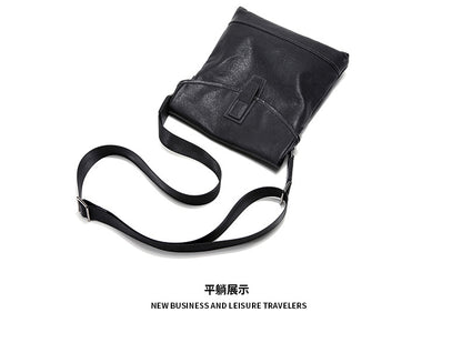 Men's shoulder bag, genuine cowhide leather, multi-functional, casual, large capacity, fashion, crossbody bag 