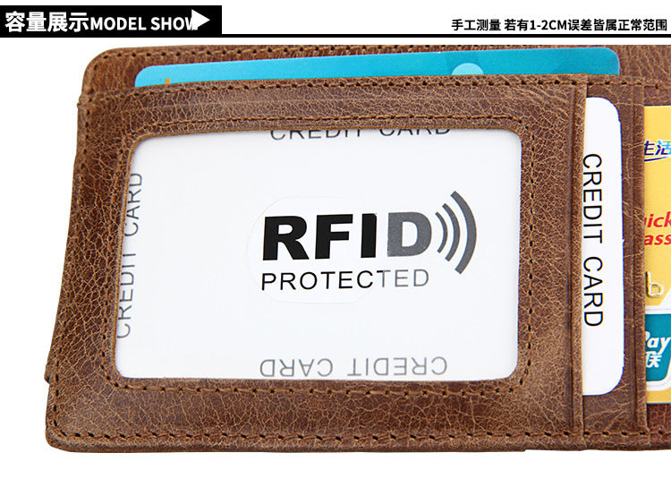 men's wallet rfid card bag retro men's wallet 