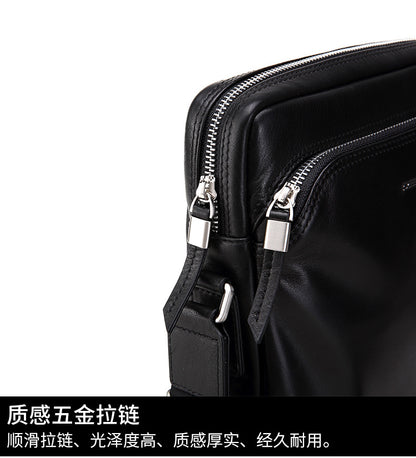 Men's shoulder bag, multi-functional, practical, genuine cowhide leather, business crossbody bag 