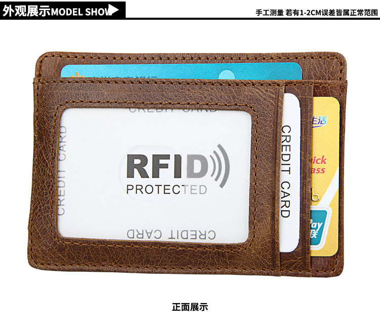 men's wallet rfid card bag retro men's wallet 