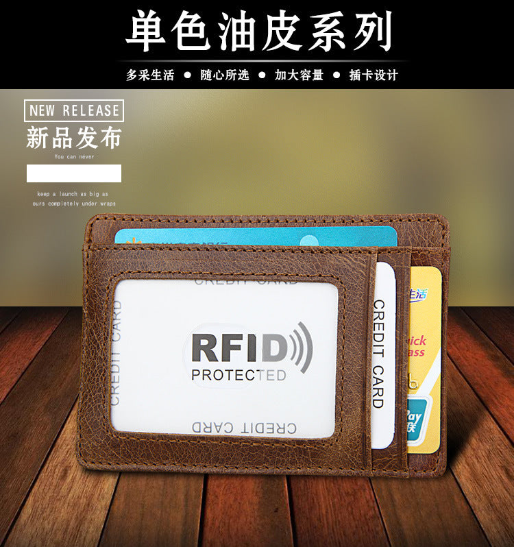 men's wallet rfid card bag retro men's wallet 