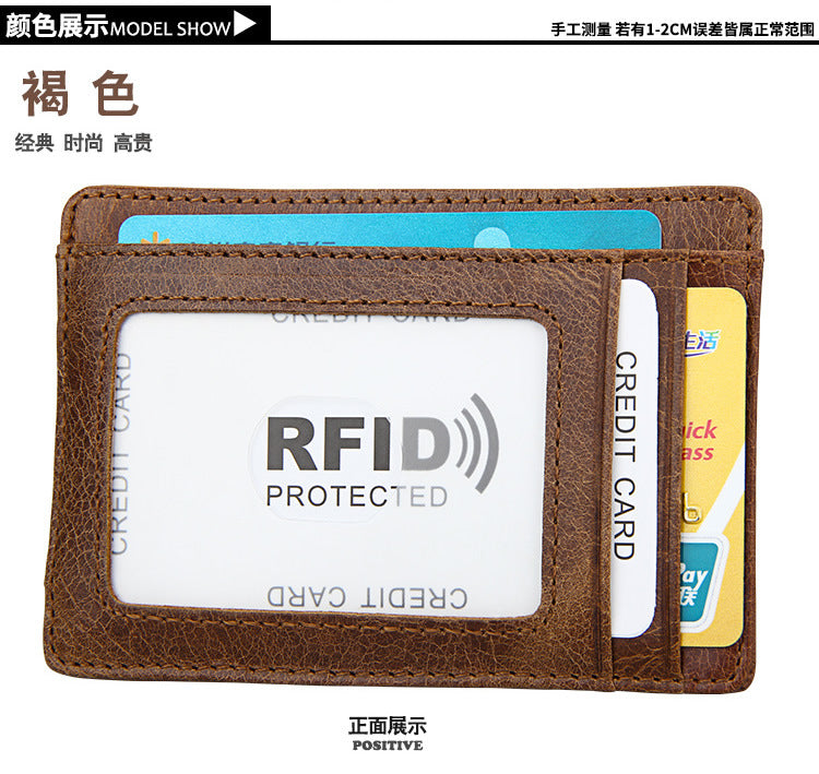 men's wallet rfid card bag retro men's wallet 