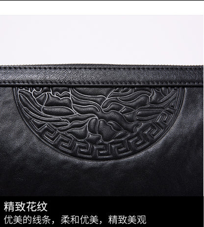 Men's Handbag Cow Leather Large Capacity Business Casual Fashion Men's Bag 
