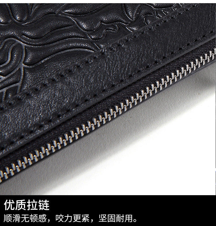 Men's Handbag Cow Leather Large Capacity Business Casual Fashion Men's Bag 