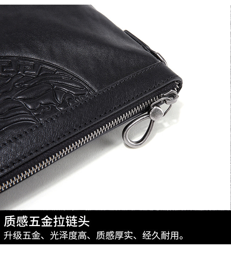 Men's Handbag Cow Leather Large Capacity Business Casual Fashion Men's Bag 