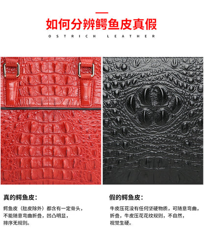 Siamese crocodile skin long wallet genuine leather wallet zipper high quality wallet handbag 