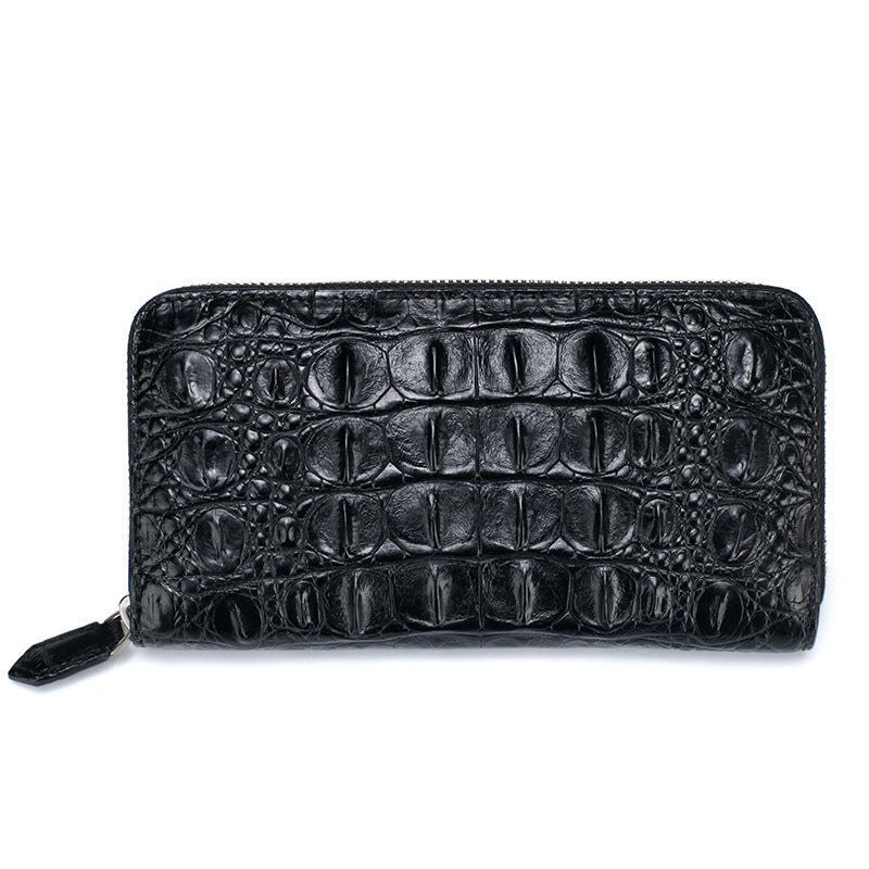 Siamese crocodile skin long wallet genuine leather wallet zipper high quality wallet handbag 