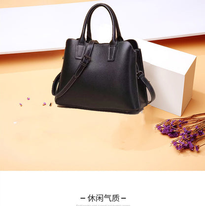 Genuine leather bag simple handbag shoulder bag large capacity ladies shoulder bag