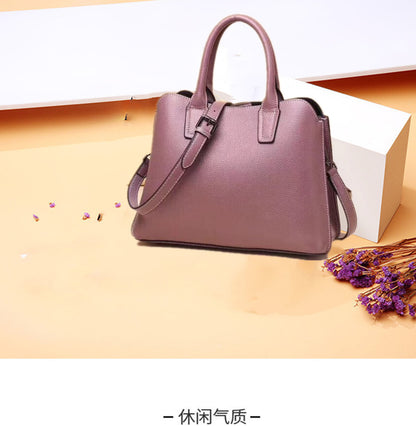Genuine leather bag simple handbag shoulder bag large capacity ladies shoulder bag