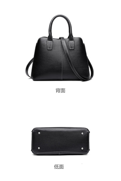 Genuine leather bag simple handbag shoulder bag large capacity ladies shoulder bag