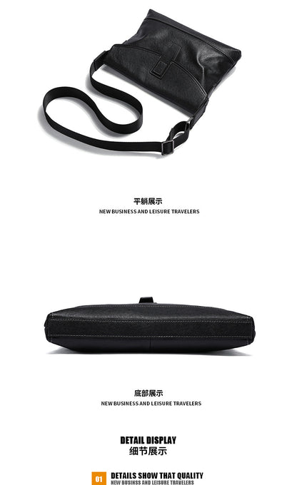 Men's Shoulder Bag Sports Bag Genuine Cowhide Leather Casual Crossbody Bag Backpack 