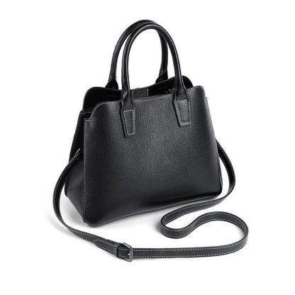 Genuine leather bag simple handbag shoulder bag large capacity ladies shoulder bag